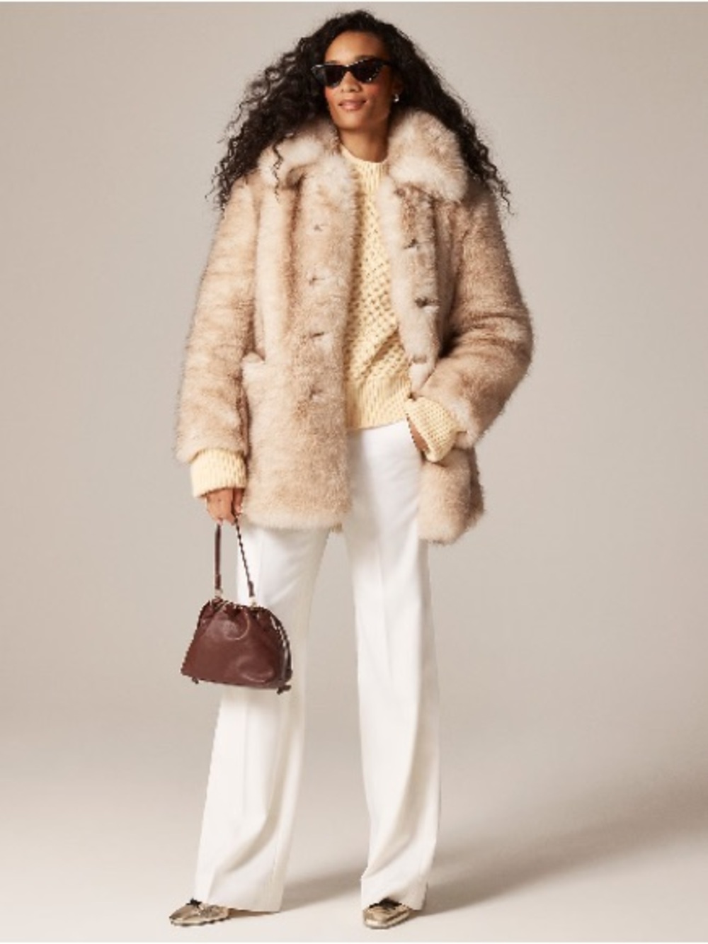 J.Crew Faux-fur coat CP693